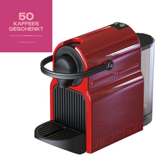 Nespresso XN 1005 Inissia Coffee Machine Ruby Red by Krups