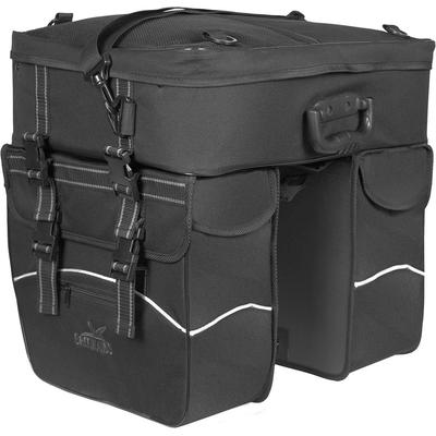 Fahrradtasche "Greenlands Doppel Tasche Touring", schwarz, GREENLANDS BICYCLE BAGS, Taschen, B/H/T: 60cm x 16cm x 60cm, Materialmix, B:60cm H:16cm T:60cm