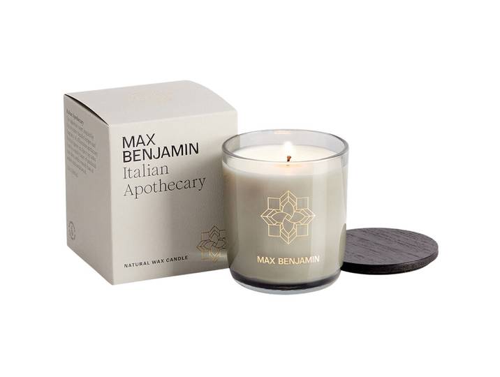 Raumduft Max Benjamin transparent - Material: Glas/Wachs/Holz - Raumduft