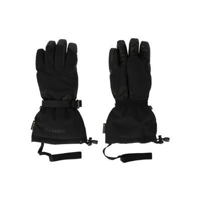 Skihandschuhe ZANIER "Obertauern.GTX", Damen, Gr. 8,5, schwarz, 70% Polyester, 30% Leder, Handschuhe, mit wetterfester Membran