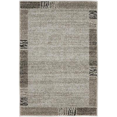Teppich "Good Times, LAGERRÄUMUNG", grau (hellgrau, beige), B:66cm H:13mm L:91cm, Polypropylen (PP), MYFLAIR MÖBEL & ACCESSOIRES, Teppiche, Teppich, Kurzflor, gewebt, melierte Optik, mit Bordüre