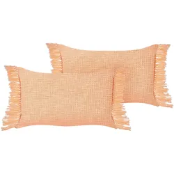 DEKOKISSEN 2er-Set Orange 60/40 cm Tansy
