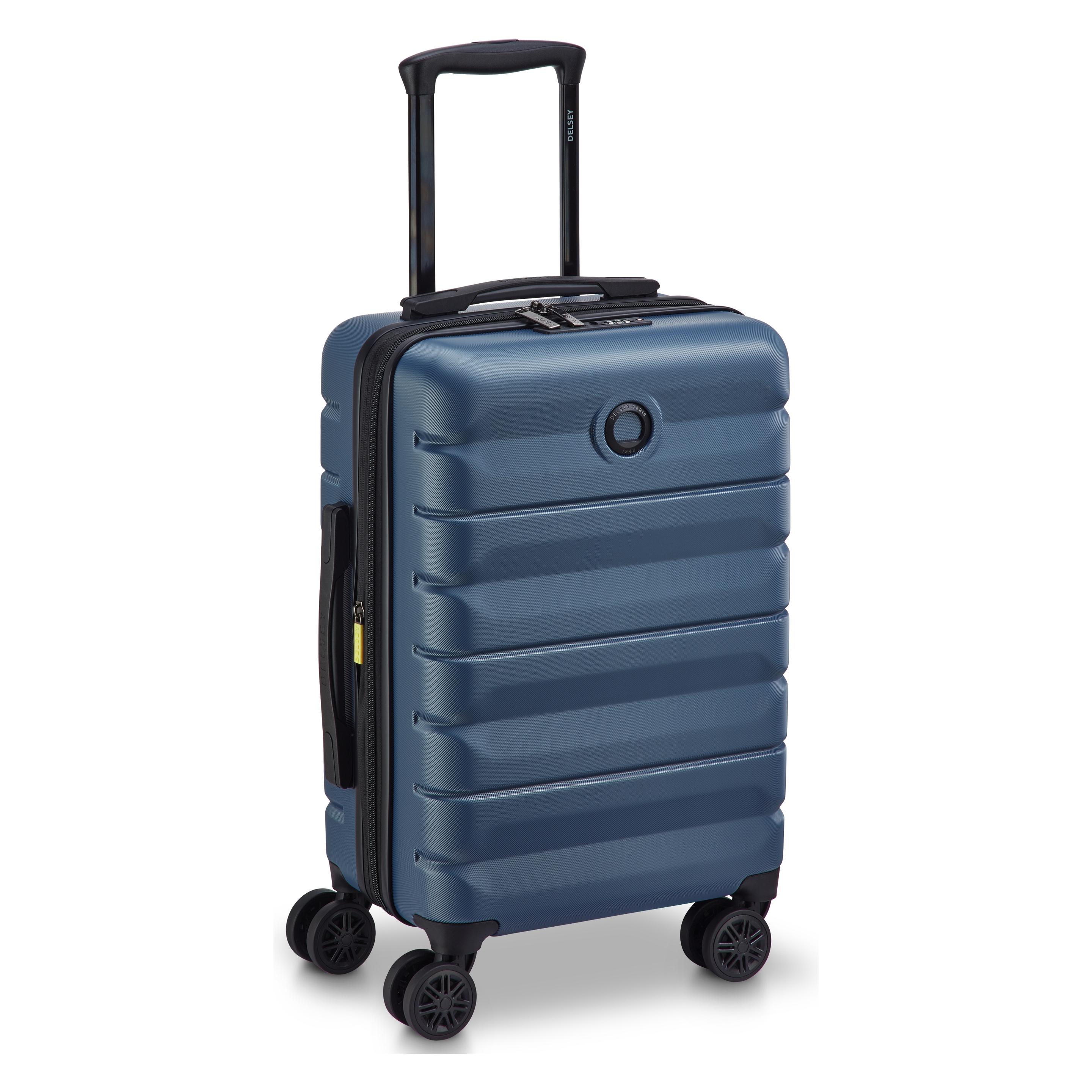 Delsey 55 cm Expandable Travel Suitcase, Blue (29 l) (00386680031T9)