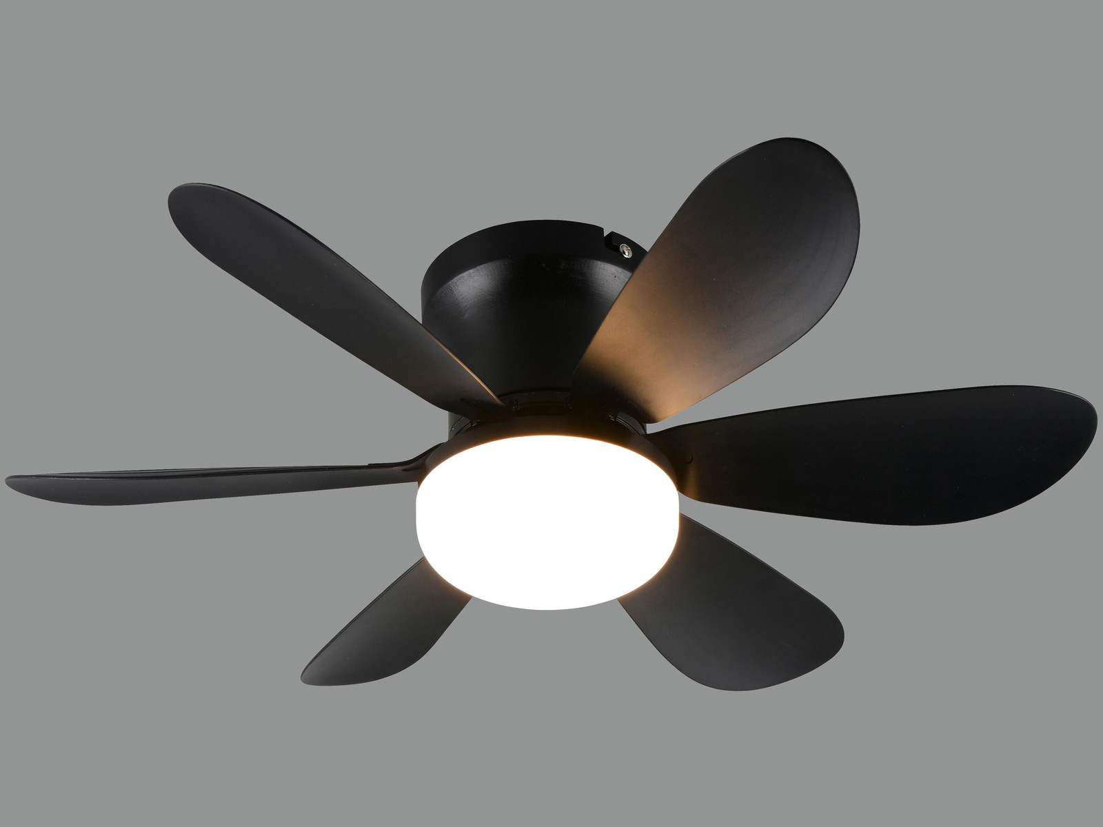 REALITY Lund LED-plafondlamp met ventilator, 20W, 850lm, CCT, zwart