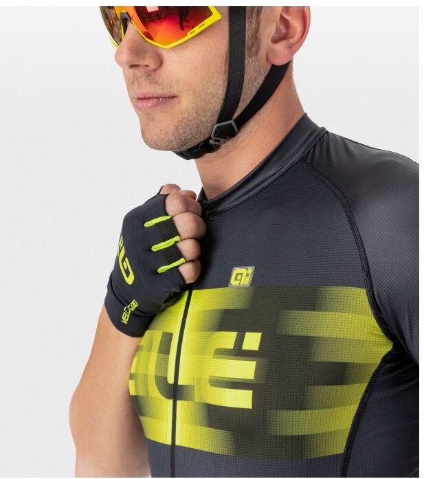 ALE' Maglia ciclismo  GRAPHICS PRR SCALATA nero fluo
