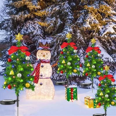 USA Free Shipping Shop Christmas Tree Solar Lights Outdoor Waterproof LED Garden Lawn Landscape Festive Decorative Floor Lights Christmas Decor Christmas Tree Solar Lights Outdoor Waterproof LED Garden Lawn Landscape Festive Decorative Floor Lights Christ