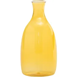 Zafferano Vase Un Fiore 150 aus mundgeblasenem Borosilikatglas, goldgelbe Farbe, 150 cl Kapazität, elegantes und handwerkliches Design für Interieurs.