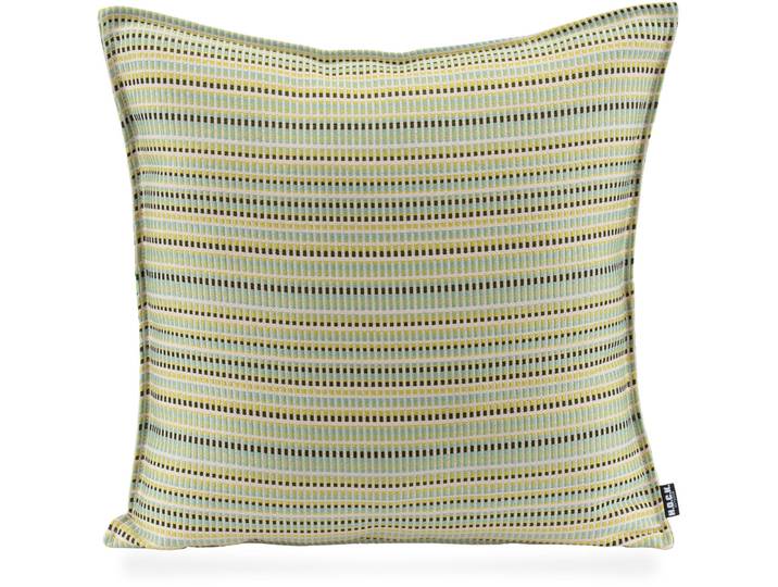 Dekokissen H.O.C.K. Jordi , grün (grün, gestreift), B:50cm H:10cm L:50cm, Polyester, Dekokissen_Sitzkissen_Kissenhüllen, Dekokissen