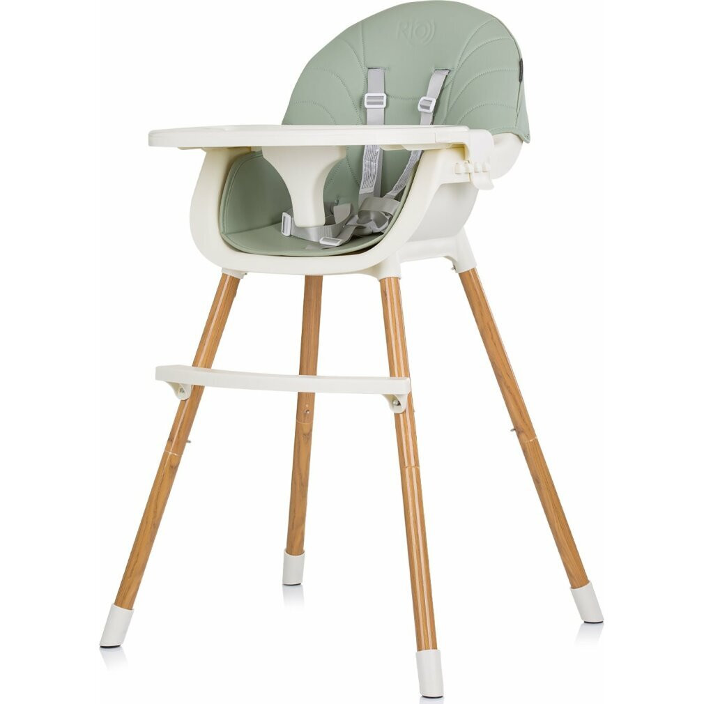 Chipolino kinderstoel Rio 2-in-1 met antislipvoeten en 5-punts veiligheidsgordel, groen