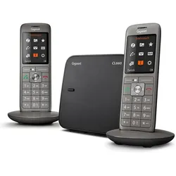 Gigaset CL660 Duo (CH-Version), Telefon, Schwarz, Silber