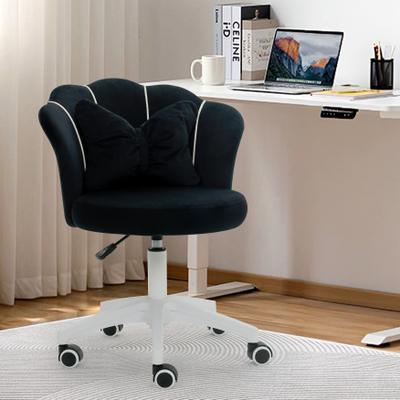XINMICS Modern Velvet Task Chair 360 Swivel Adjustable Height Office Chair