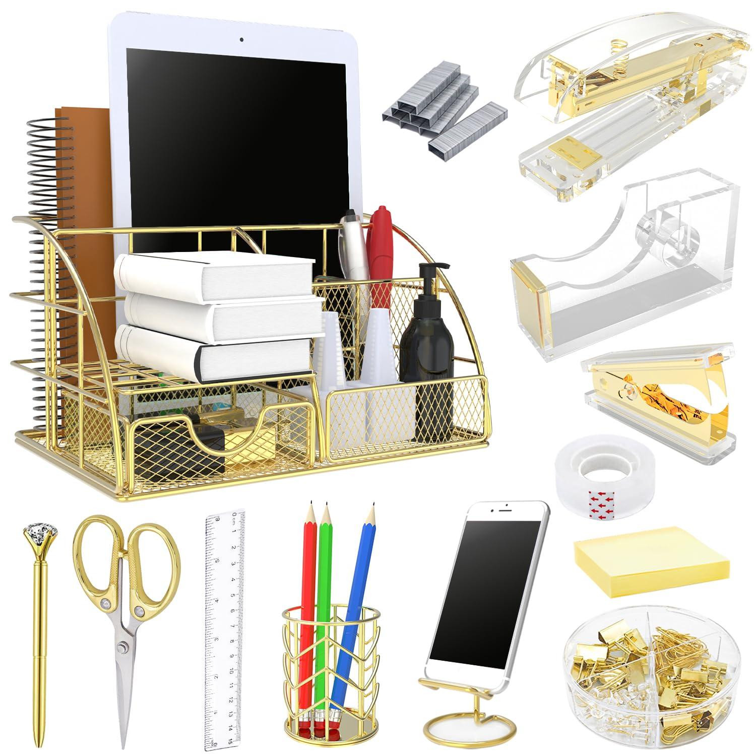 YOLOZAI Bureauorganizer, 13-delig kantoorbenodigdheden en accessoires set