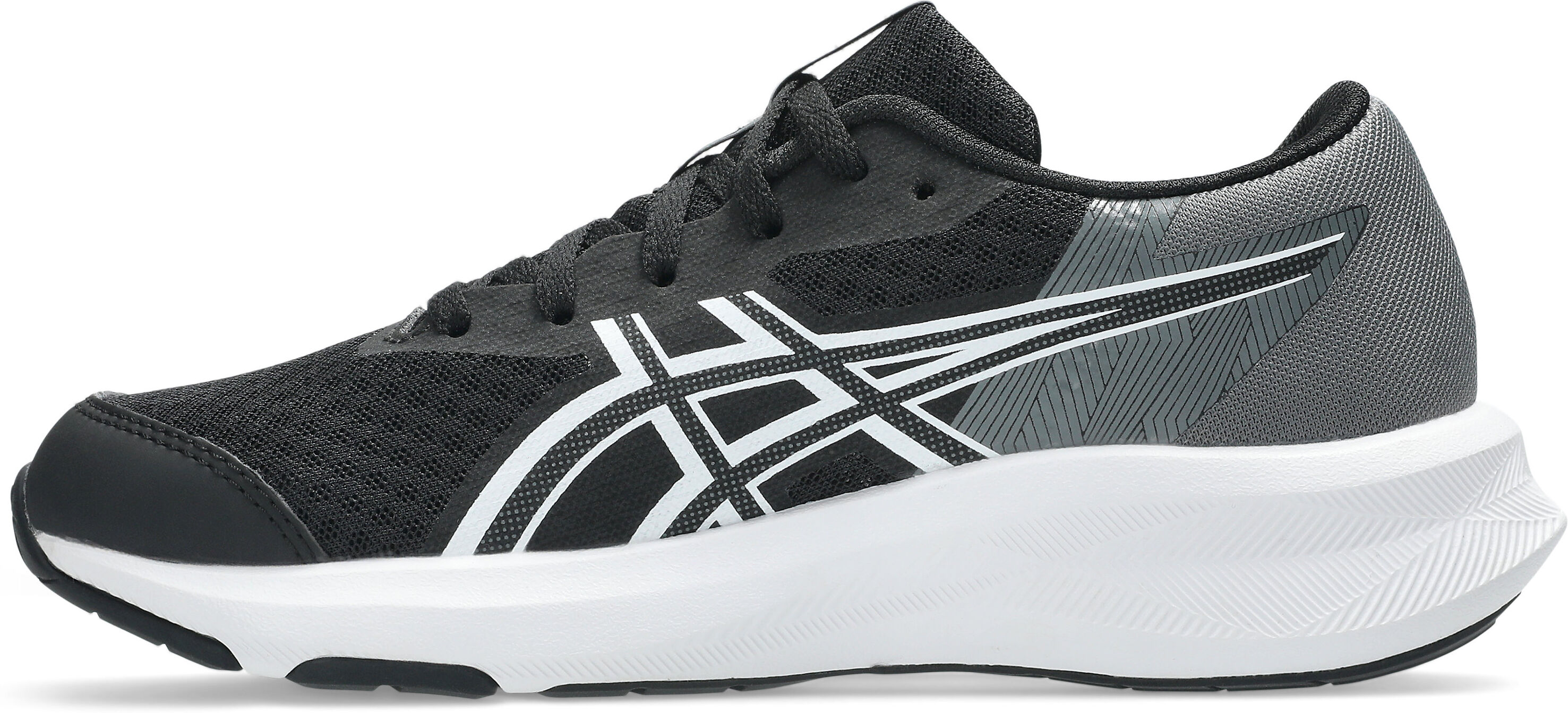 Laufschuh ASICS "PATRIOT 14 GS", Jungen, Gr. 39, schwarz-weiss (schwarz, weiß), Synthetik, Schuhe Laufschuh, für Kinder & Jugendliche schwarz, weiß 39