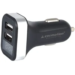 Carmotion USB Ladegerät 2.1A Zigarettenanzünder 12/24V mit Voltmeter