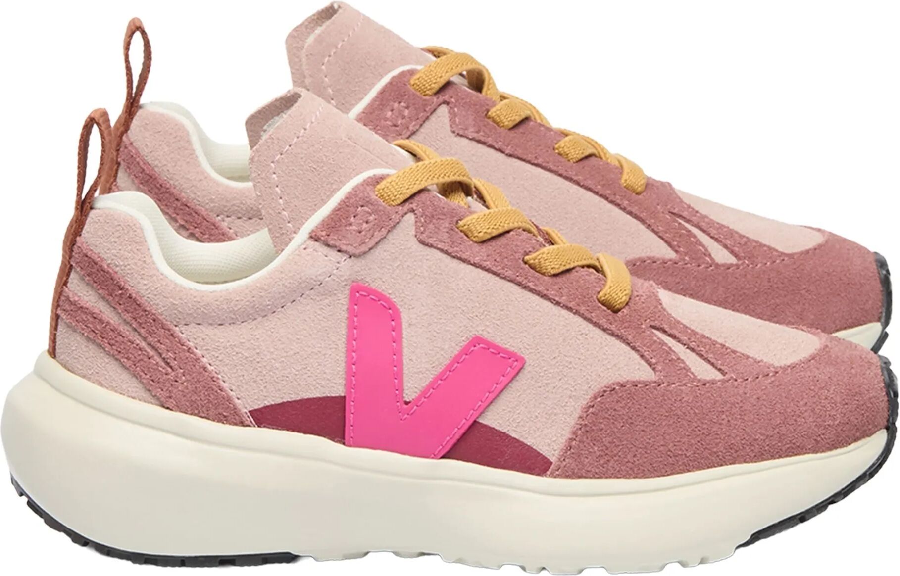 Veja Baskets Lacets Elastiqués Canary Light Suede Rose 22