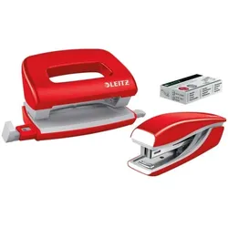 Leitz Locher-Tacker-Büroset »NeXXt WOW Mini 5561« rot