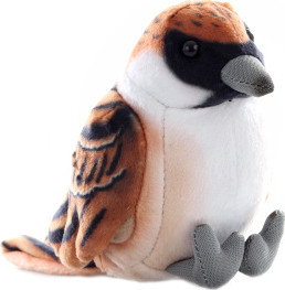 Uni-Toys Spatz Pluchen vogel mus knuffeldier Hoogte: 10 cm