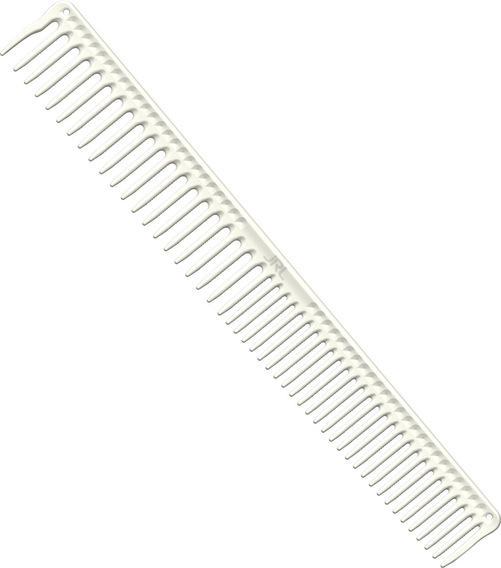 JRL J306 Long Round Tooth Comb 9" Weiß JR-45644