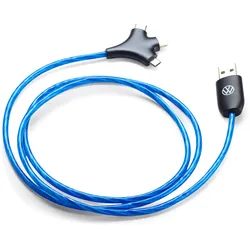 Volkswagen Ladekabel USB-A  Handykabel USB-C Lightning beleuchtet LED 5H0087703F