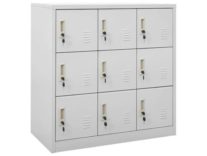HKLGBVCR Schließfachschränke, 2 Stück, hellgrau, 90 x 45 x 92,5 cm, Stahl Aufbewahrungsschrank, Schlösser, robuster Stahl, modernes Design, Schulen, Büros, Schuhe, Taschen, Bücher, Akten
