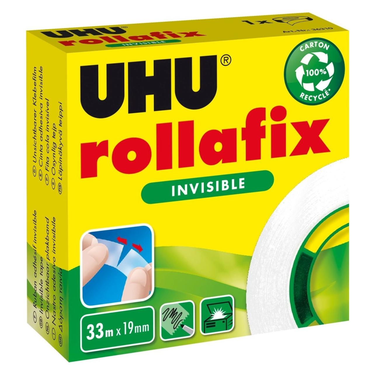 UHU Kleberoller rollafix 33mx19mm, invisible (19 mm) (4026700363104)
