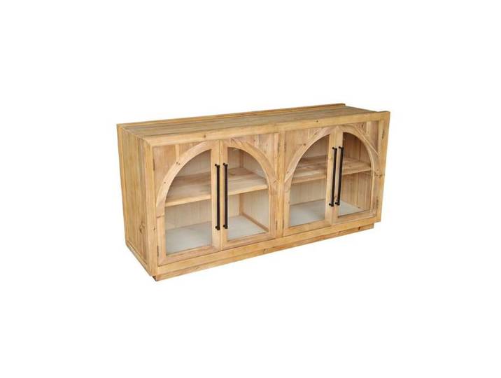 Buffet vitré en bois recyclé Sigrid