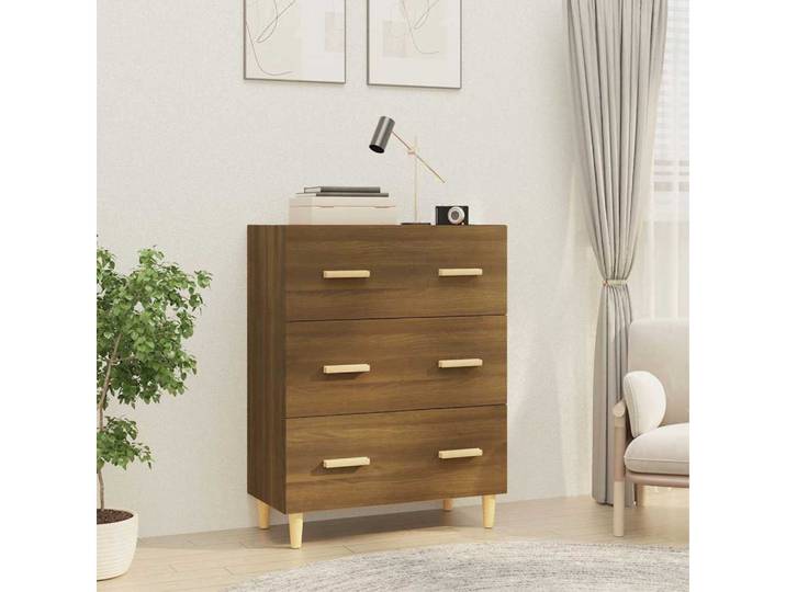 vidaXL Sideboard vidaXL Sideboard Braun Eichen-Optik 70x34x90 cm Holzwerkstoff