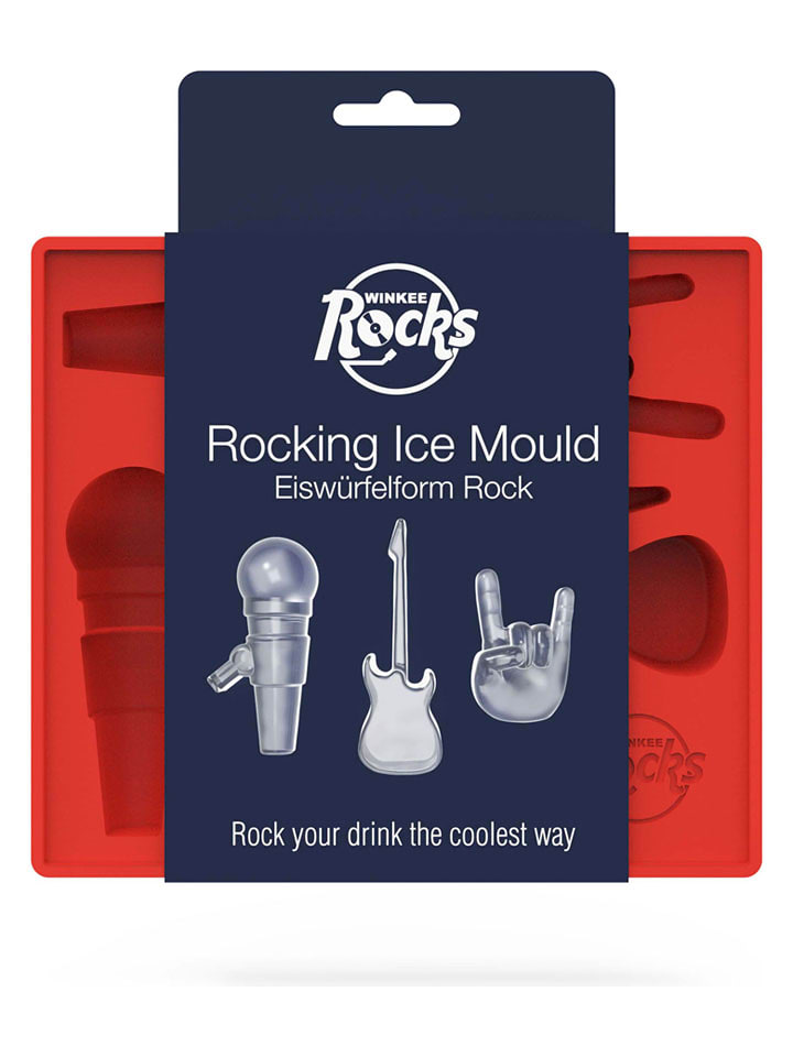Winkee Eiswürfelfrom ''Rock'' in Rot - (L)19 x (B)16,5 cm - onesize