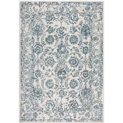 WOLLTEPPICH SOAR, im Vintage-Stil, Türkis-Beige, 160 x 230 cm