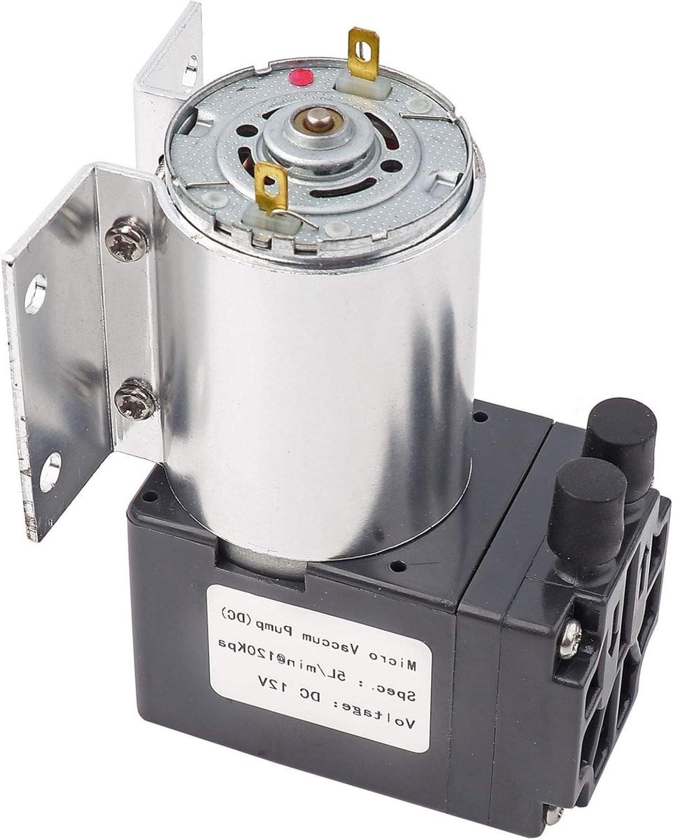 Markenlos Mini Vacuümpomp 12V - 5L/min - 120kPa - Zilver