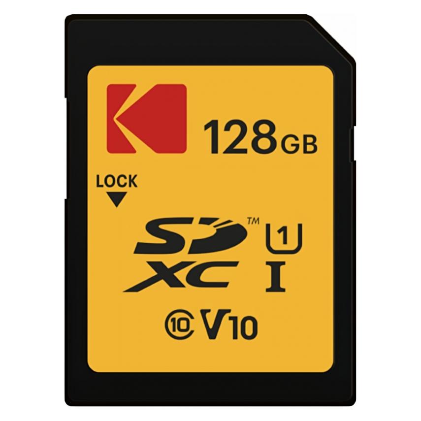 Kodak SD 128GB UHS-I U1 V10 Premium (128 GB, SDXC, U1, UHS-I) (EKMSD128GXC10K)