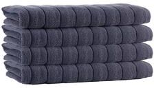 Depera Home Vague Turkish Cotton 4 pcs Hand Towels - 16'x28' Hand towels
