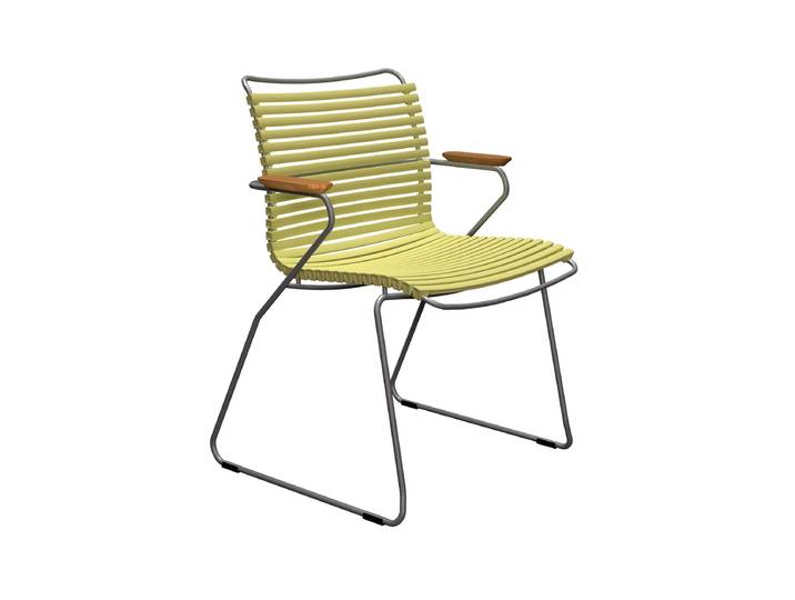 HOUE - CLICK Outdoor Dining Armlehnstuhl mit niedriger Lehne, lemon zest
