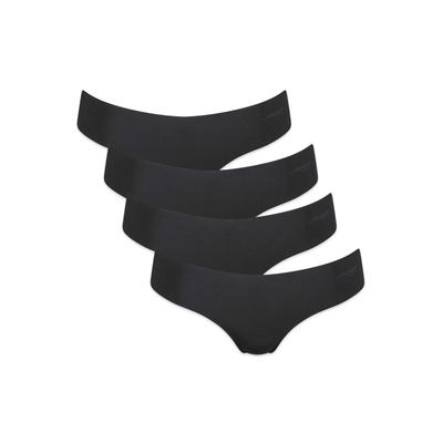 String SLOGGI "String Zero Microfiber Hipstring 2.0 4er Pack", Damen, Gr. L, schwarz, Obermaterial: 76% Polyamid PA. 24% Elasthan EL., Unterhosen String
