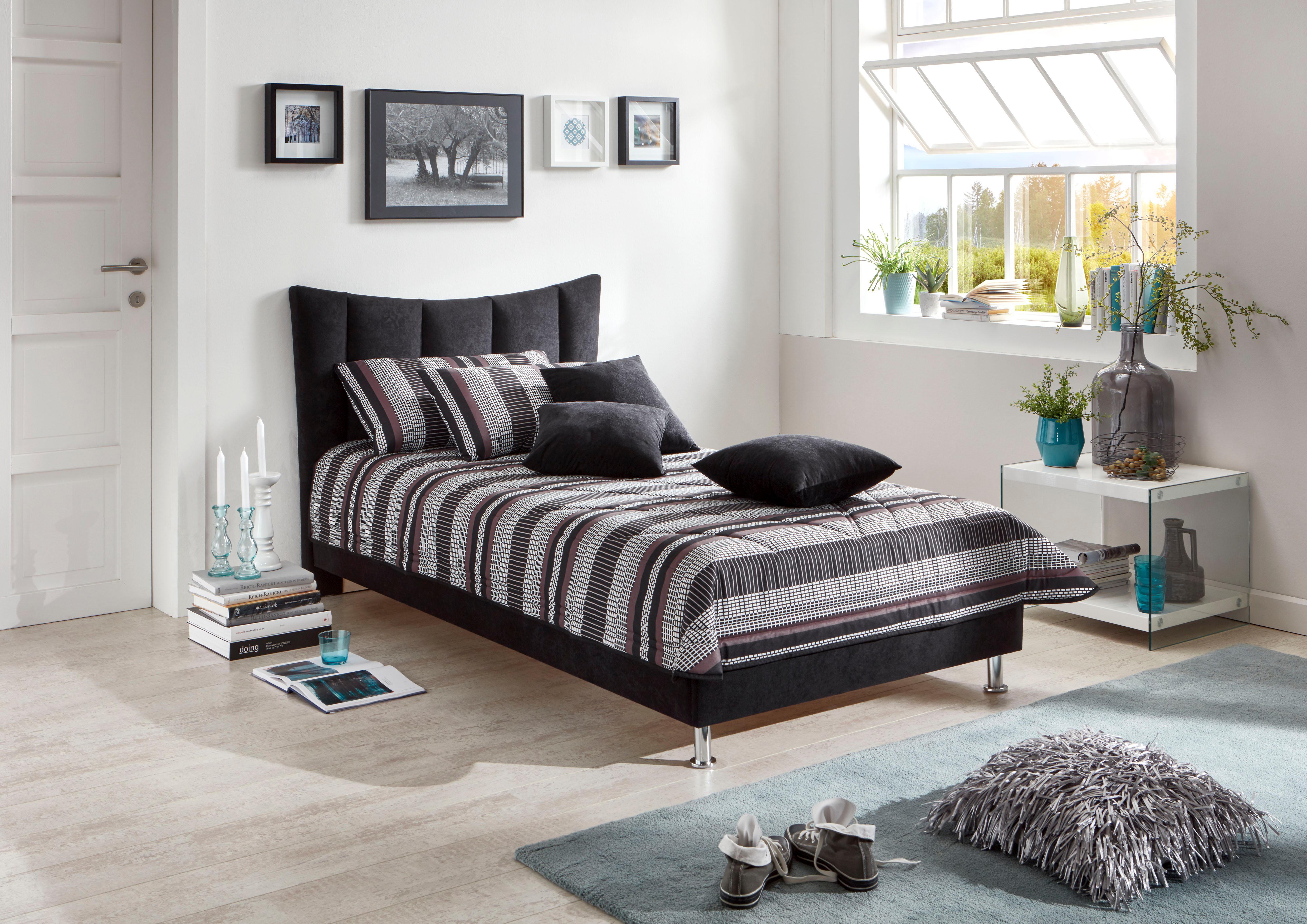 Westfalia Schlafkomfort schwarz Liegefläche Länge B: 200cm x 100cm, Microfaser Rahmenhöhe 34cm, Höhe Bettseite: 34cm, ohne Matratze kein Härtegrad