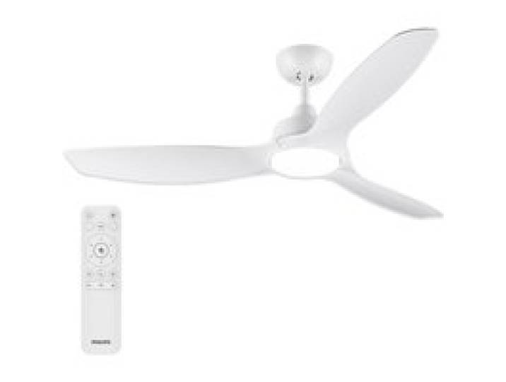 Ventilateur de plafond - Philips - Pales fixes - Lumière blanche réglable -Blanc/Blanc - télécommande incluse