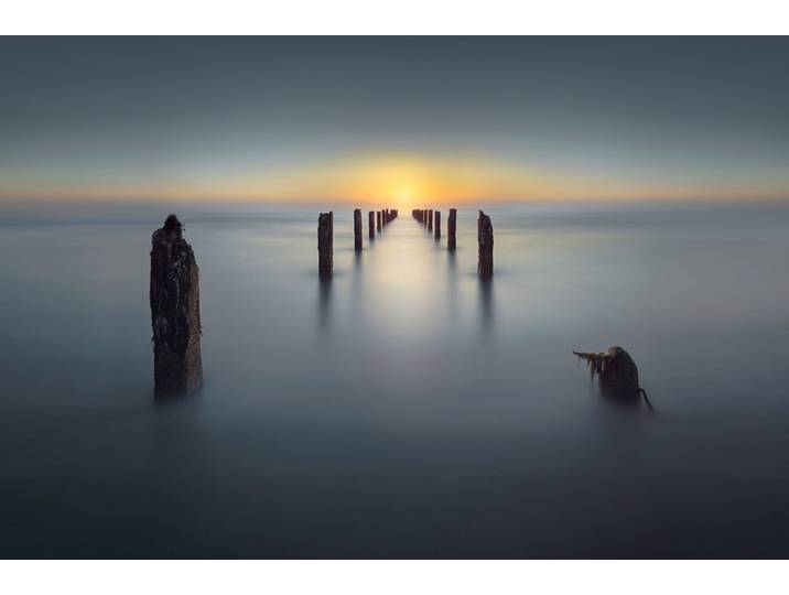 Fototapete PAPERMOON Photo-Art NADAV JONAS, LETZTES LICHT , bunt, B:4,5m L:2,8m, Vlies, Tapeten, Fototapete