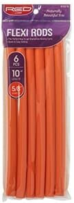 Kiss Flexi Rods 25 cm 5/8" Rulos Flexibles #Orange 6 Unds