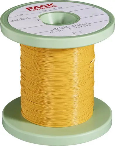 Pack Litz Wire Kupferlackdraht Außen-Durchmesser (inkl. Isolierlack)=0.45mm Außen-Durchmesser (ohne Isolierlack): 0.25mm 80m