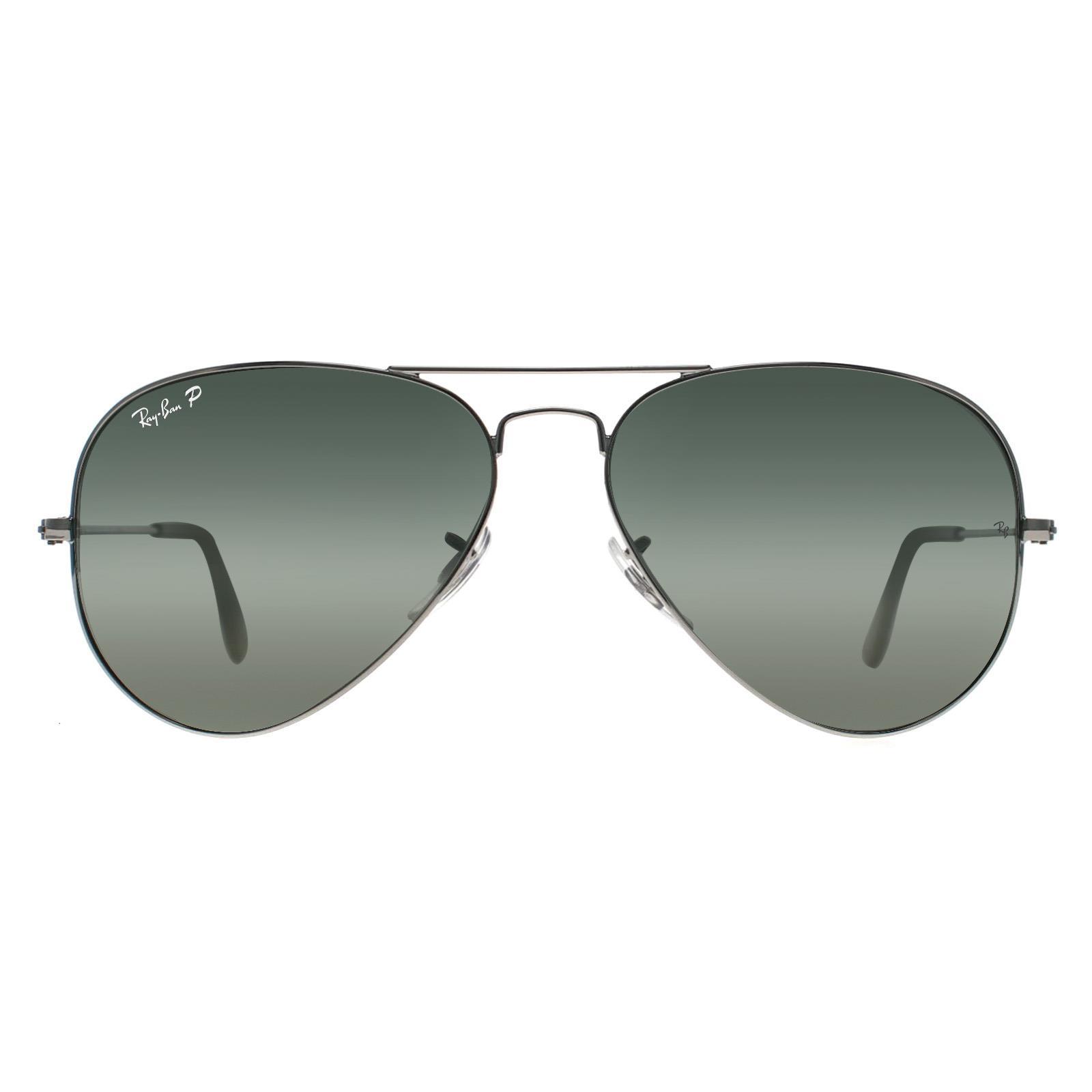 Lunettes de soleil Ray-Ban Aviator 3025 Miroir argent vert polarisé en argent 003/59