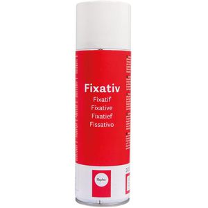 Rayher Fixierspray 3401300 Fixativ-Spray, 300ml, Schutzlack für Pastell, Kreide & Bleistift, matt
