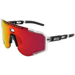 Scicon, Herren, Sportbrille, Aeroscope cykelbriller crystal gloss/multimirror red (Crystal Gloss, multimirror red), Mehrfarbig