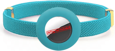 Inspire Curations SafeTrack Breakaway AirTag Cat Collar For Kittens & Cats lake Blue