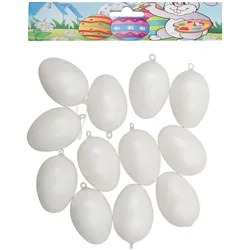 Plastik-Figur Eier 6 cm, weiß