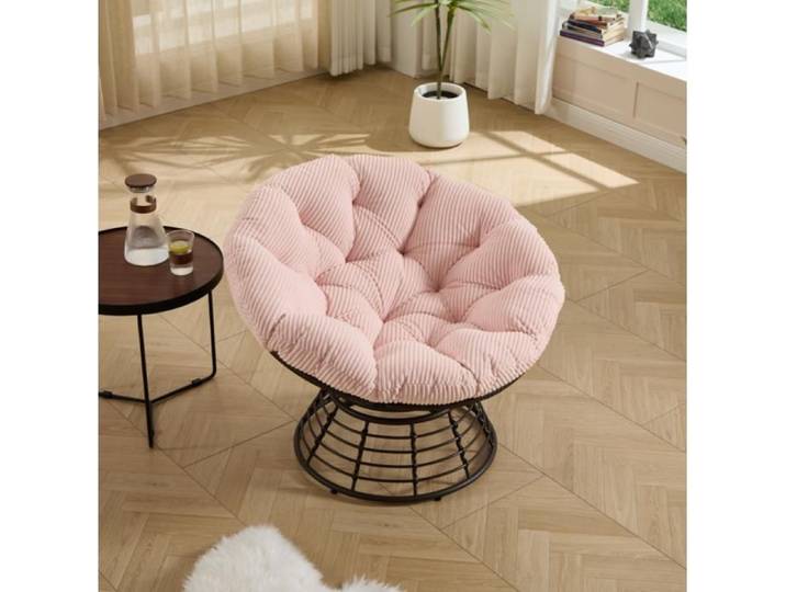 Coussin de Chaise Papasan Coussin de Siège Papasan pour Chaise Suspendue Chaise Papasan Ronde Coussin de Chaise de Jardin rose