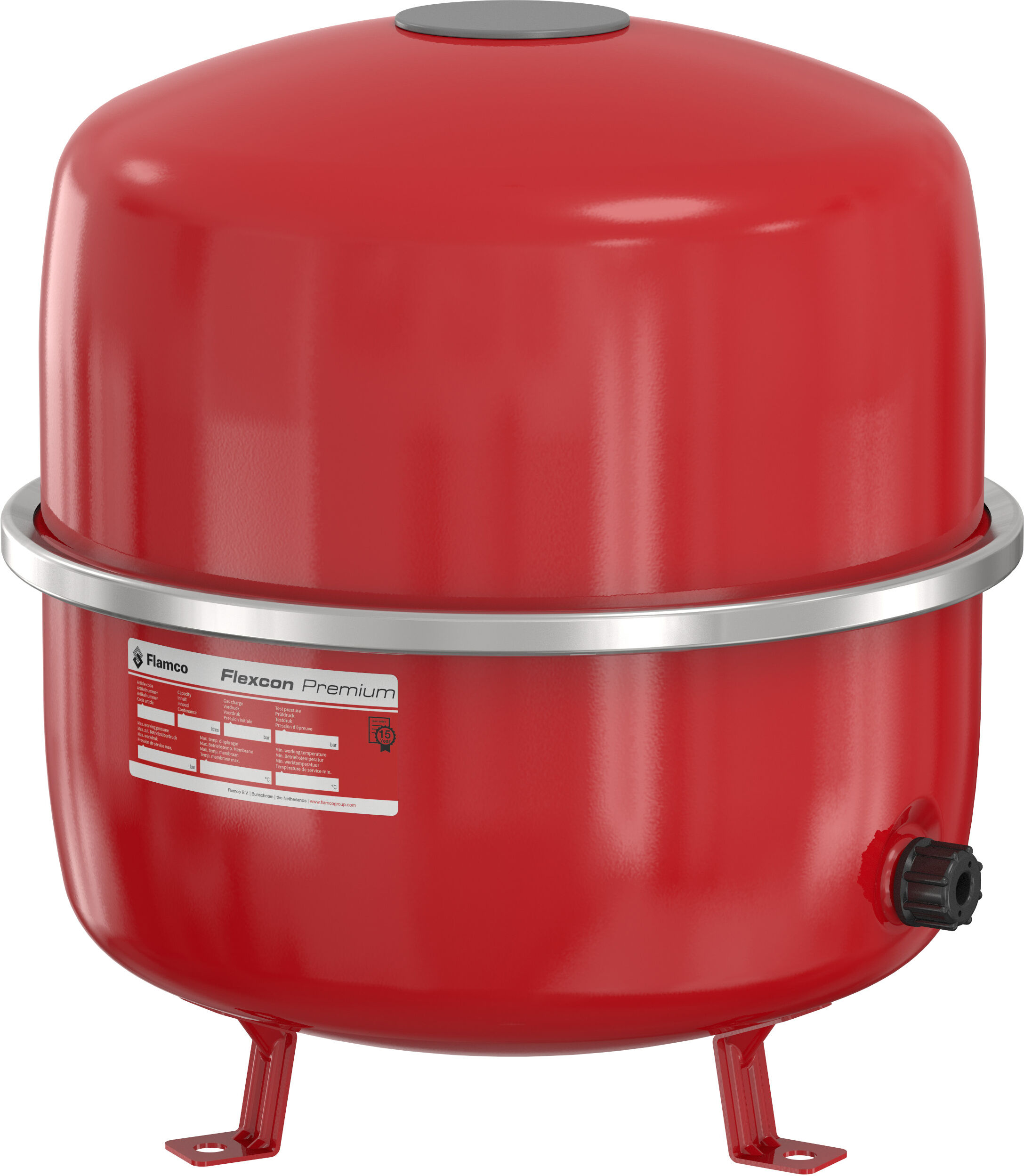 Flamco Vase d'expansion Flexcon 16964 80 l, 6 bar, R 2000 , pression d' 2000 2,5 bar, rouge