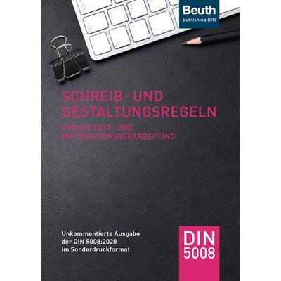 Schreib- und Gestaltungsregeln für die Text- und Informationsverarbeitung, Taschenbuch von , DIN Media, 978-3-410-29655-3
