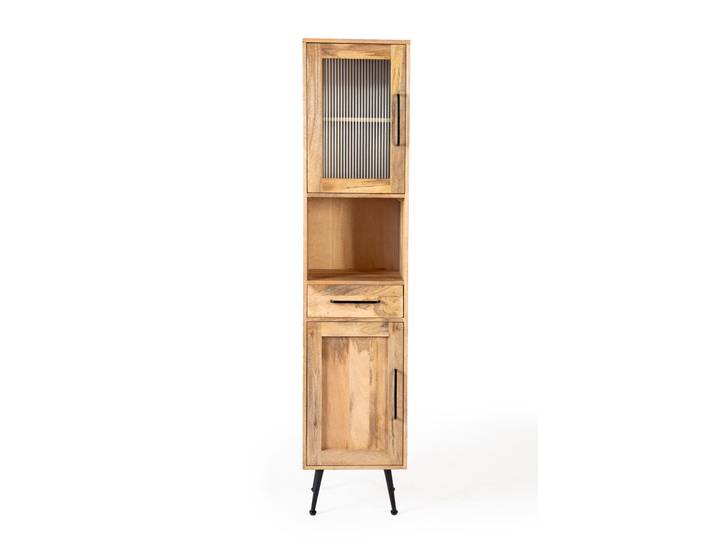 Carla&Marge Riffelution Bad-Hochschrank Mangoholz/Eisen