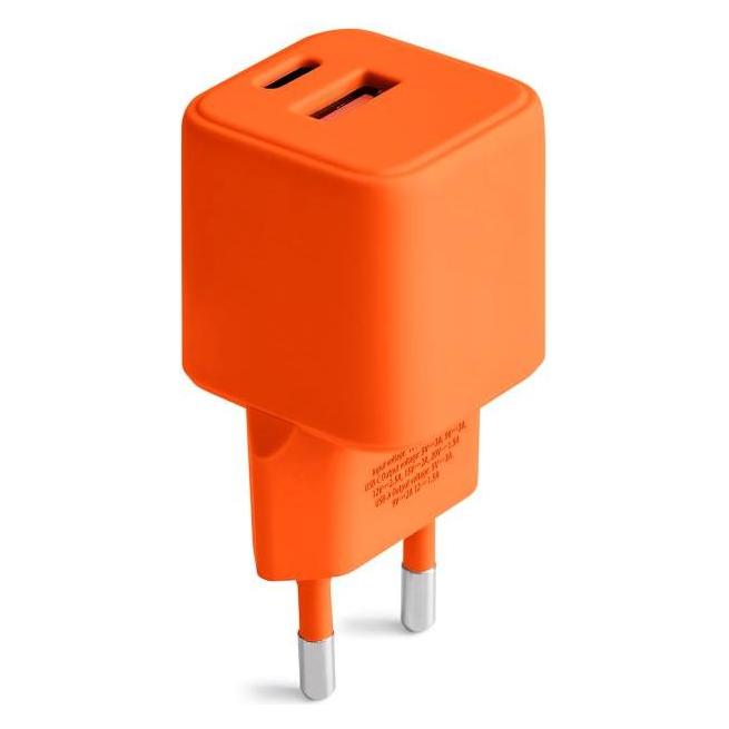 Forever COLORUM Wandladegerät USB-A + USB-C PD 30W CLS30-AC-10 xOrange (30 W) (H4-TFCHARGE060)
