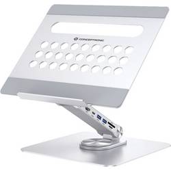 Conceptronic DONN27G Laptop Stand with 7-in-1 USB 3.2 Notebook-Ständer höhenverstellbar, drehbar, USB-Hub-Funktion 110521307101